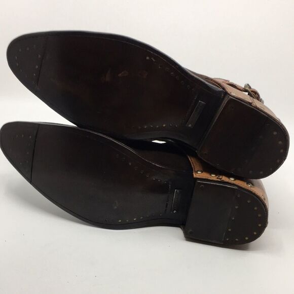 Marco Delli Tyler Ankle Boots mahogany suede and British tan leather Sz EU 42 M9 - Picture 11 of 16